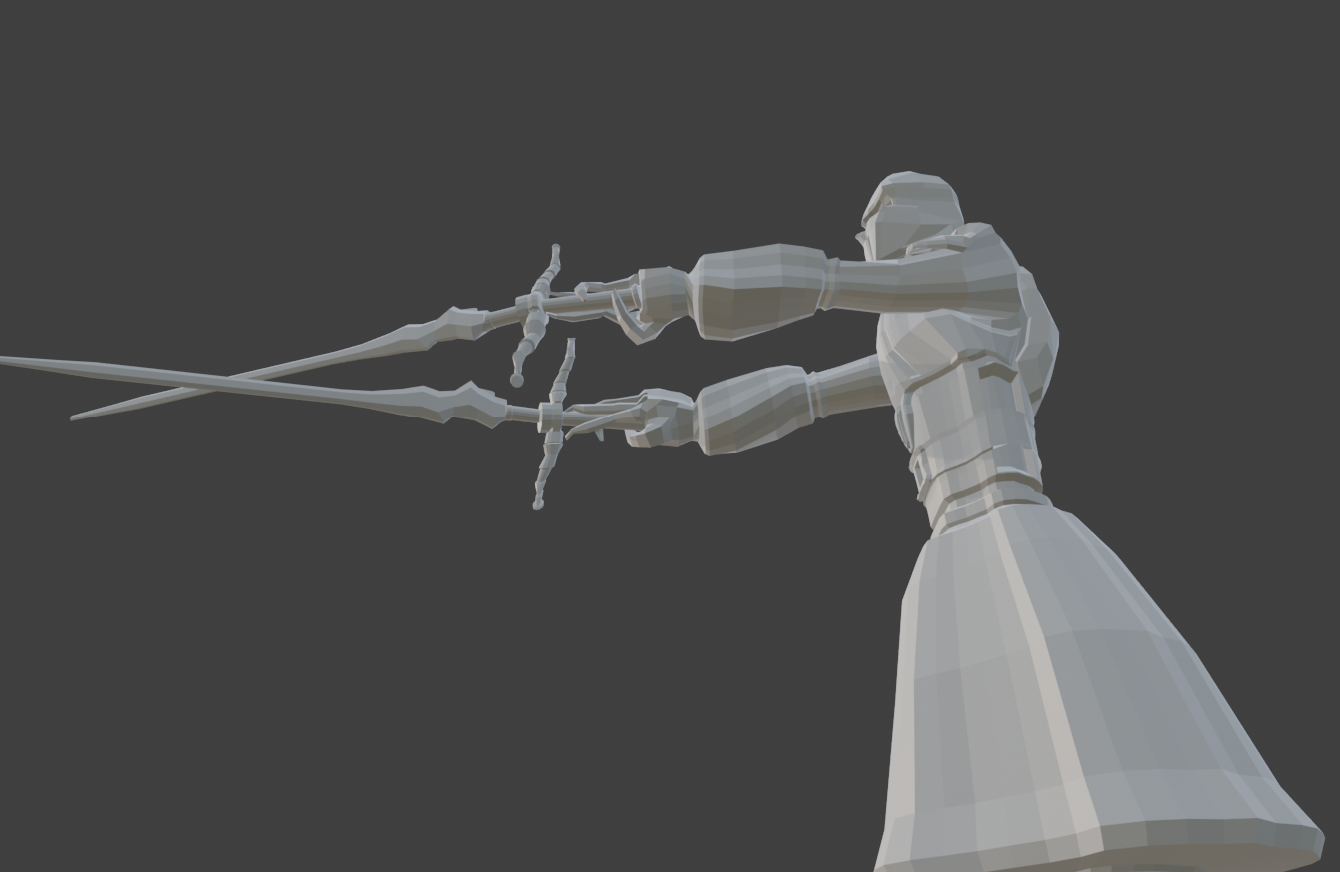 Knight model pose screenshot